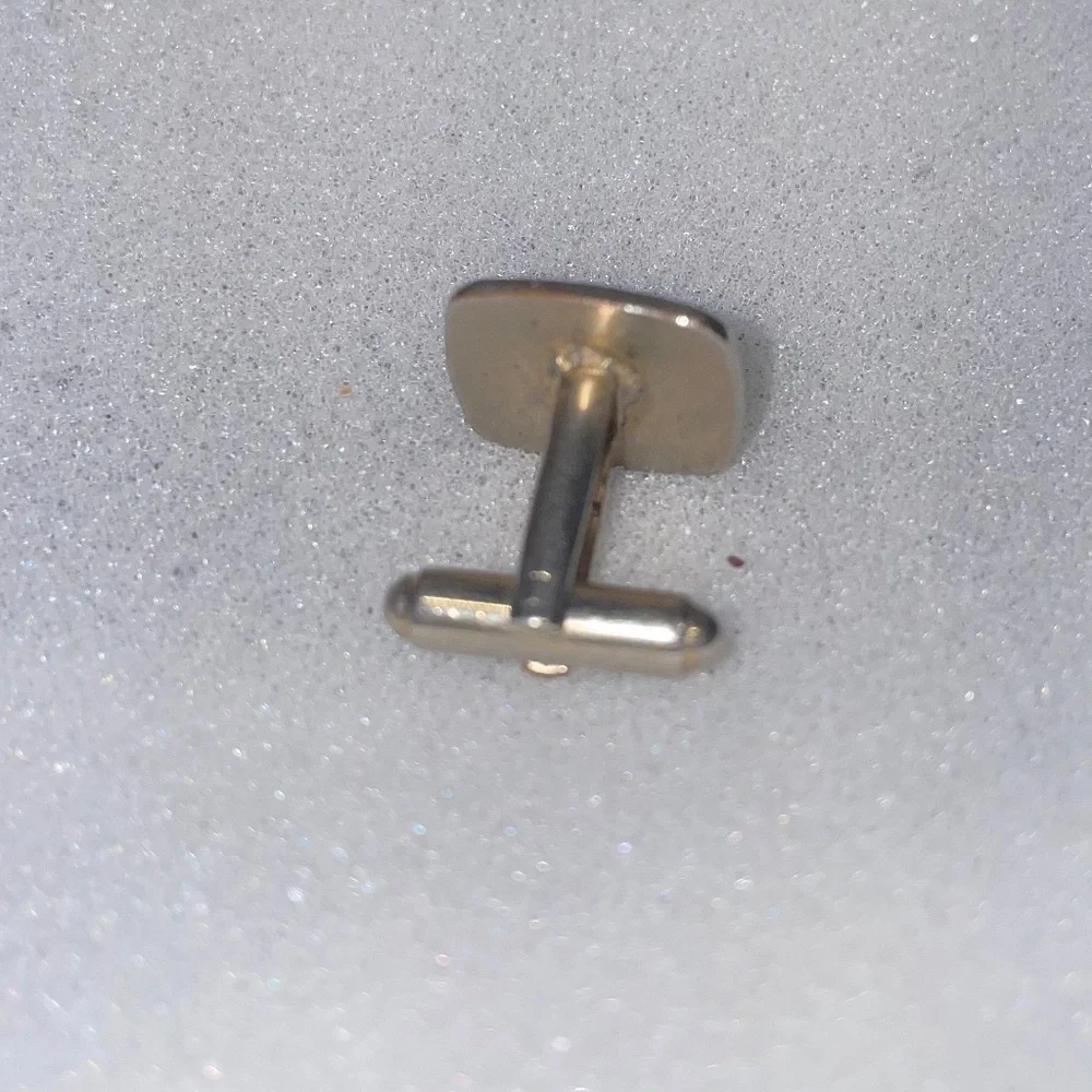 Replacement Lost J Monogram Initial Letter SINGLE Vintage Cuff Link Black Silver